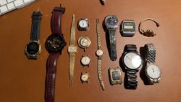 Lot montre automatiques mécaniques et quartz défectueux 