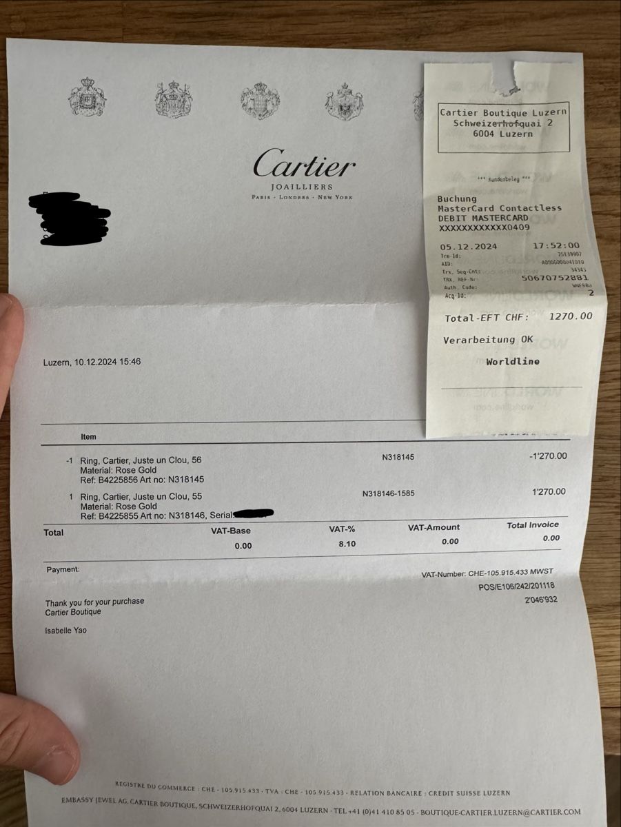 Cartier Ringe: Cartier Juste un Clou Ring – Neu (gemäss Beschreibung) aus Hergiswil NW von DSU07 4