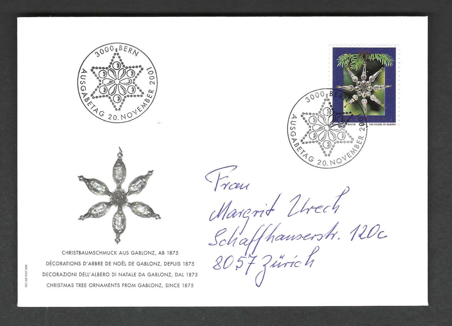 Tutti i francobolli: CH FDC Einzelmarke 2001 – Usato da Koblenz venduto da Markenhimmel