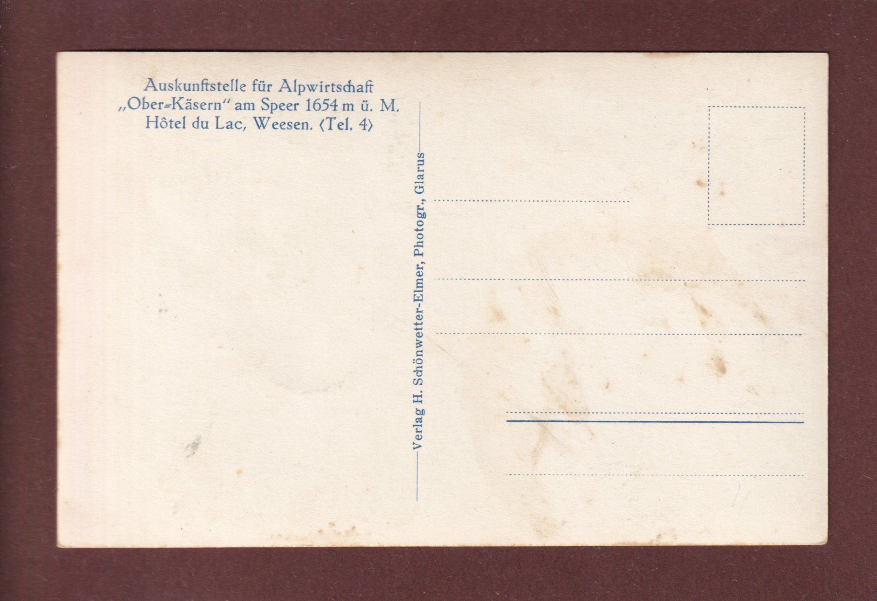 Cartoline postali: Berg-Speer bei WEESEN – Usato da Pully venduto da nicecards 1