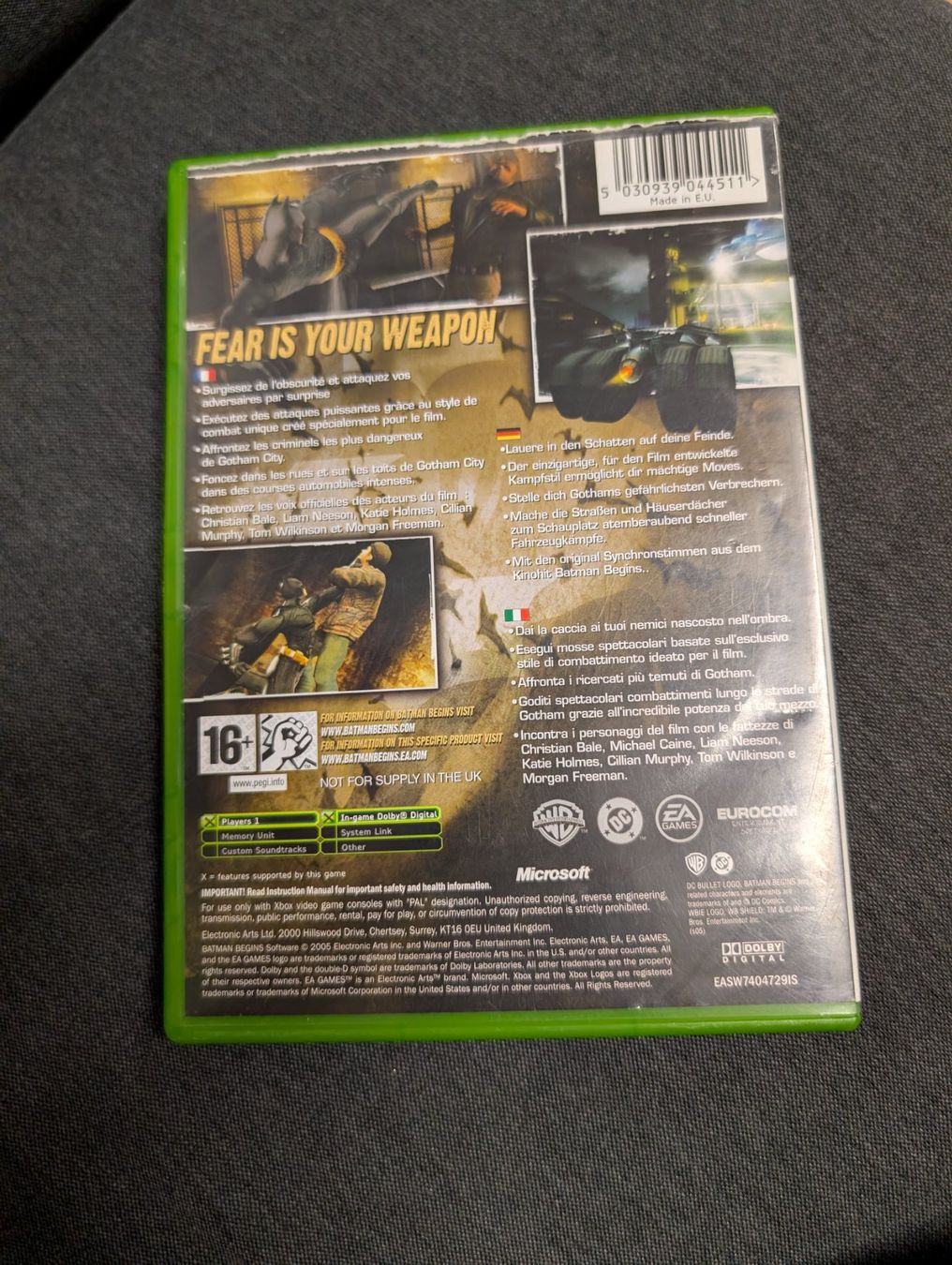 Jeux: Batman begins Microsoft Xbox – D'occasion à Giubiasco par Ticinerd 1