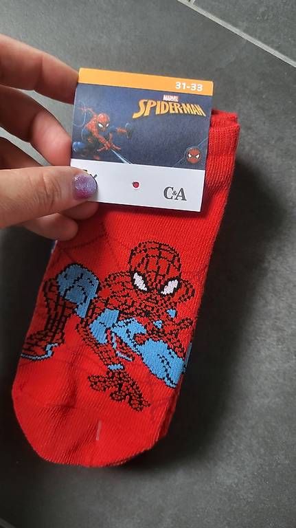 Calze per bambini: Spiderman Socken kurzer Schaft Gr. 31-33 – Usato da Langendorf venduto da RE17