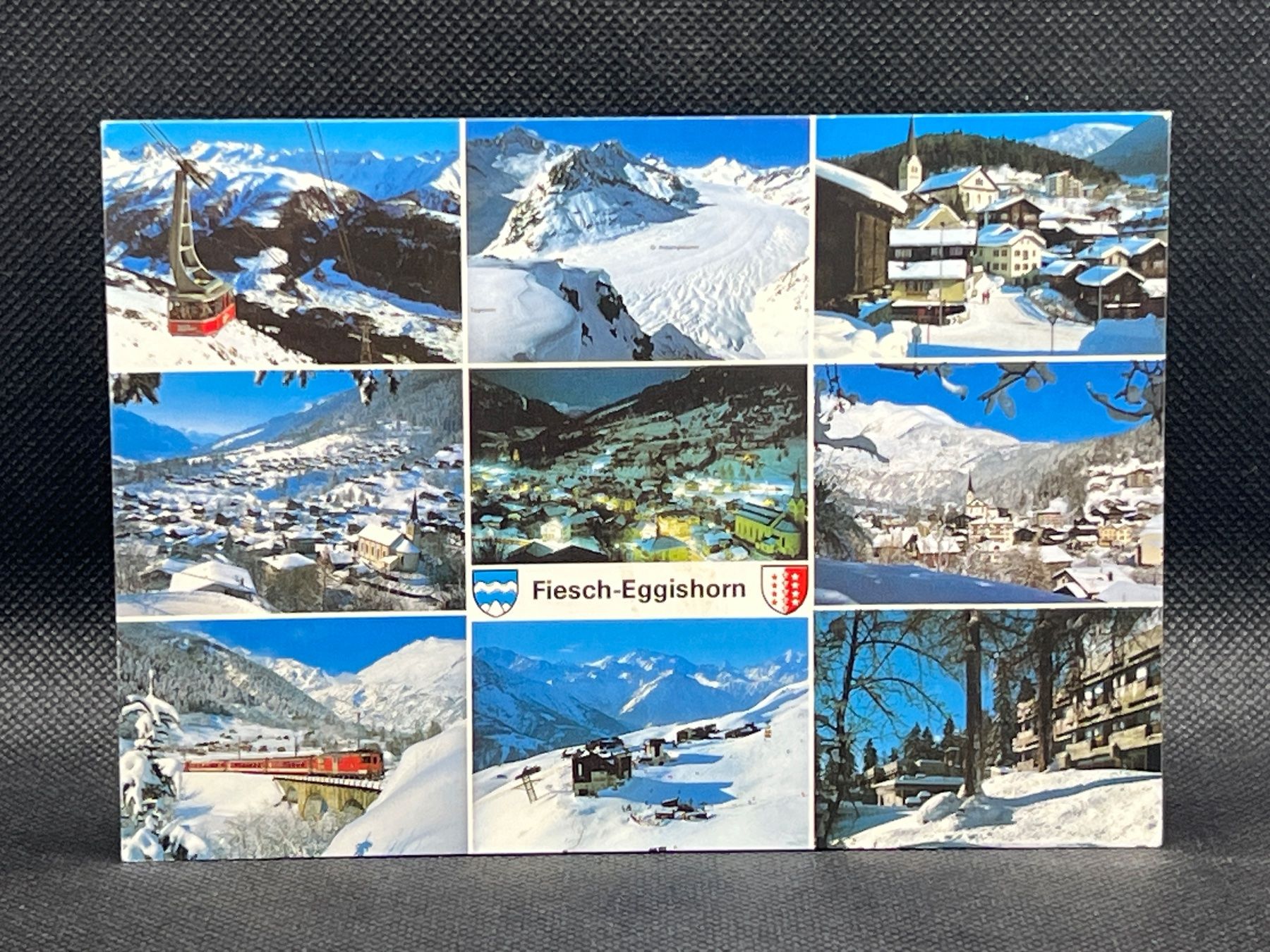 Cartoline postali: Fiesch 1050m, Wallis/Schweiz – Usato da Widnau venduto da Brusi9