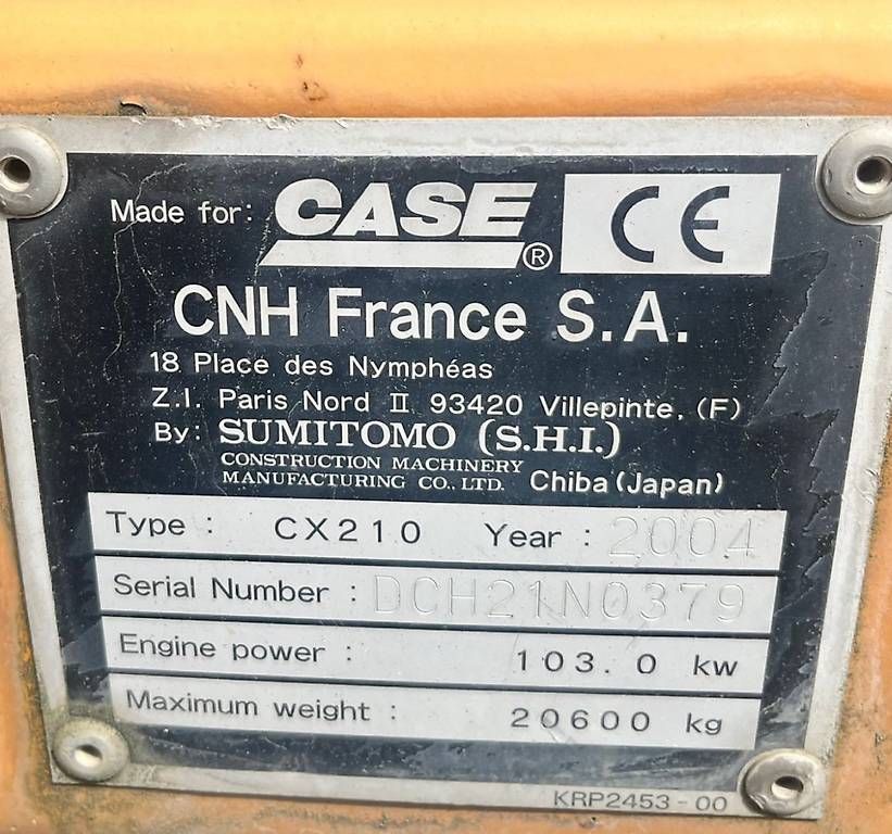 Escavatori: Ketten bagger Case CX210 20t 5950h – Usato da Haldenstein venduto da albert94 3