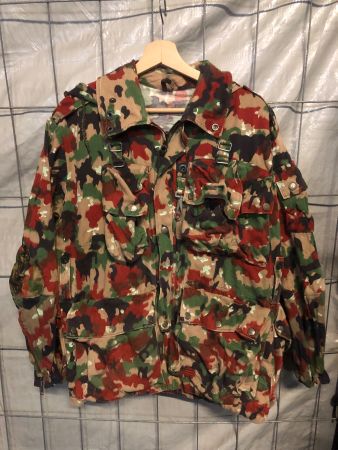 Schweizer Armee Kampfanzug 70 Jacke Gr.52 Swiss Camo Alpen