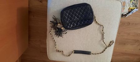 Kleine Blaue Leder Handtasche