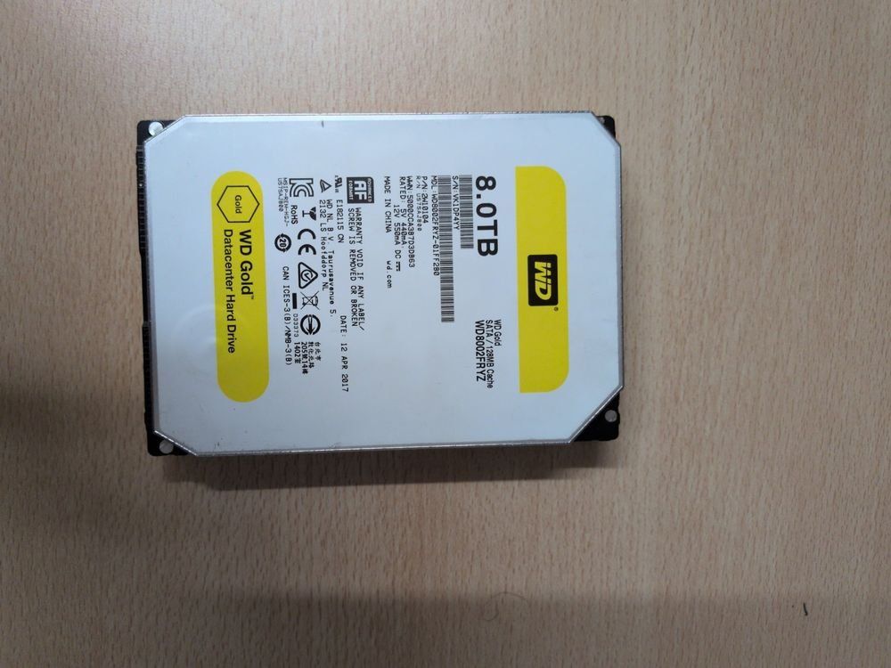Western Digital Dischi rigidi: 7 * WD Gold 8TB – Usato da Adliswil venduto da lul_5h6f 1