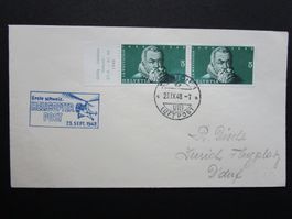 1948: Sonderbrief 1. Helikopterflug Schweiz