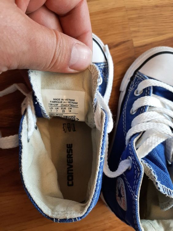 Converse Chucks Gr sse 23 f r Kids blau Kaufen auf Ricardo