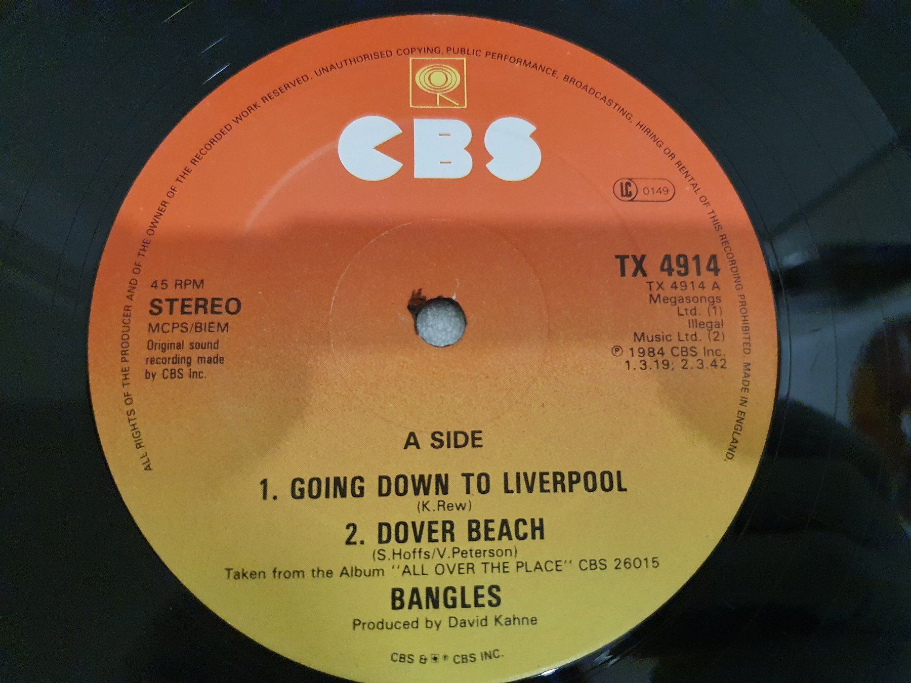 Dischi in vinile: Bangles – Going Down To Liverpool – Usato da Uster venduto da Vinyl-Leidenschaft 3