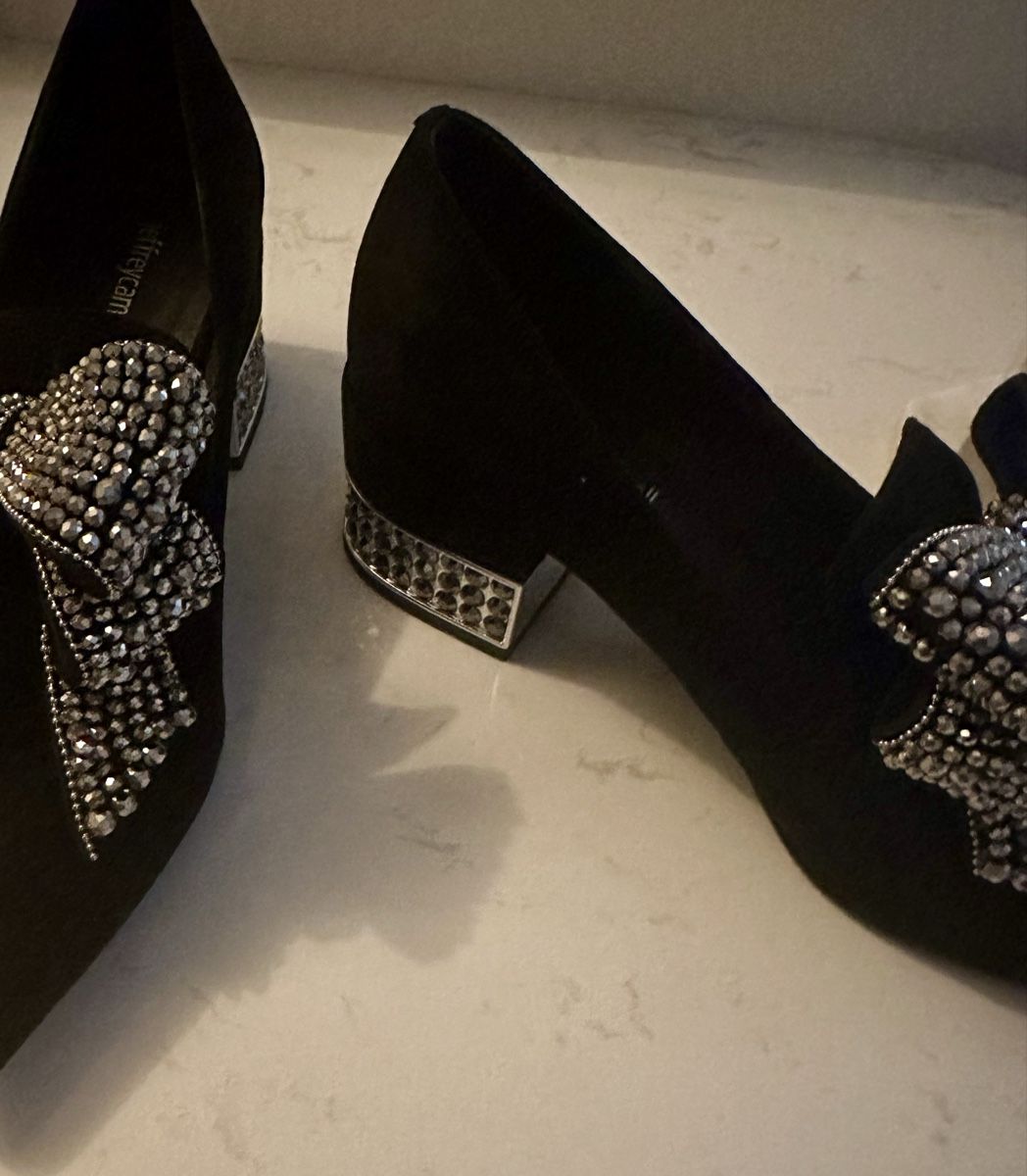 Scarpe da donna: Jeffrey Campbell Wildleder Loafer mit Strass – Usato da Binningen venduto da SimonaLinda 1