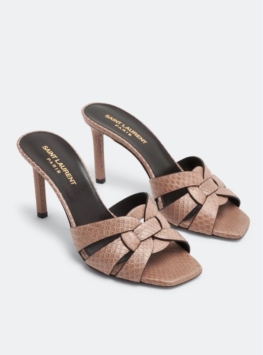 Saint Laurent Scarpe da donna: Saint Laurent Tribute Mules, size 41, Python leather – Usato da Thonex venduto da Lux_brands01