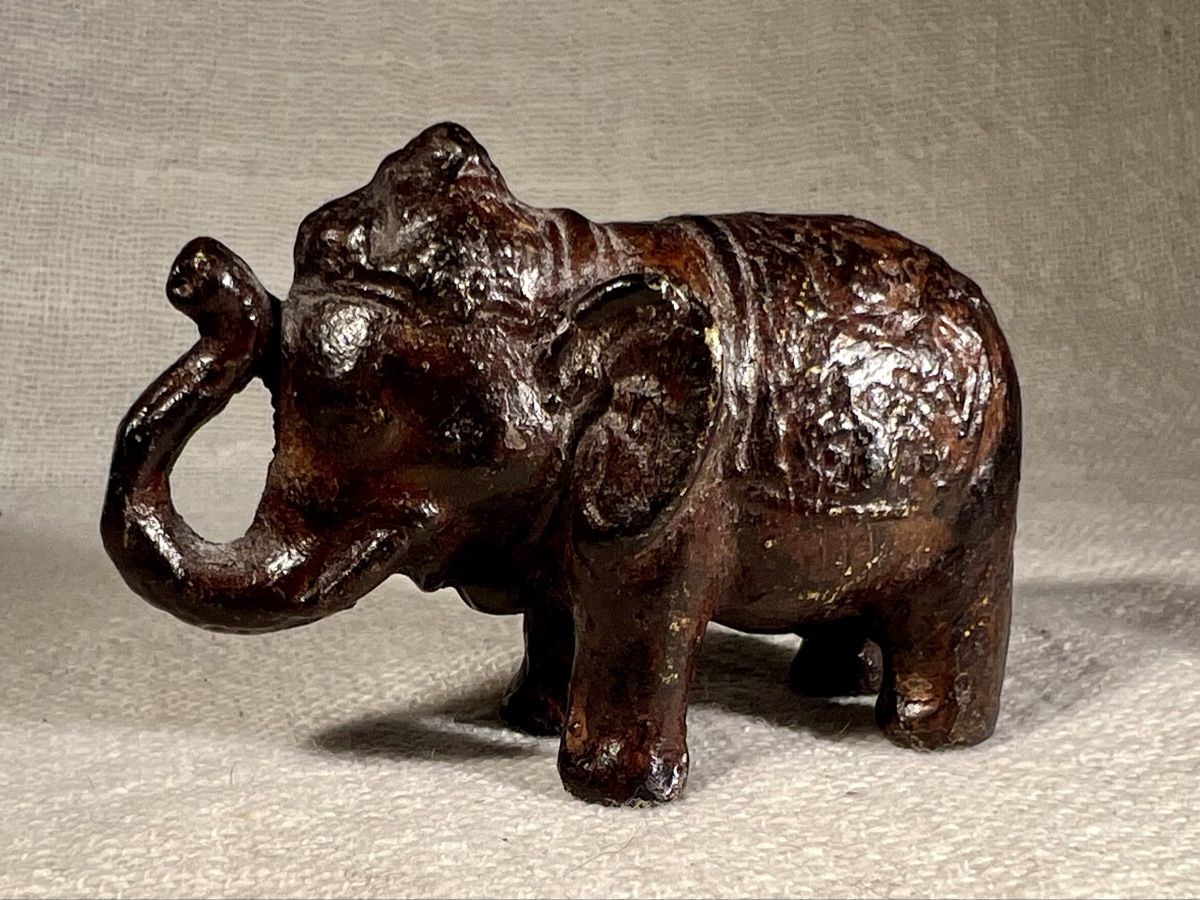 Statuette: Figurine éléphant bronze Asie, poids à opium – Usato da Genève venduto da DELIRBEADS 4