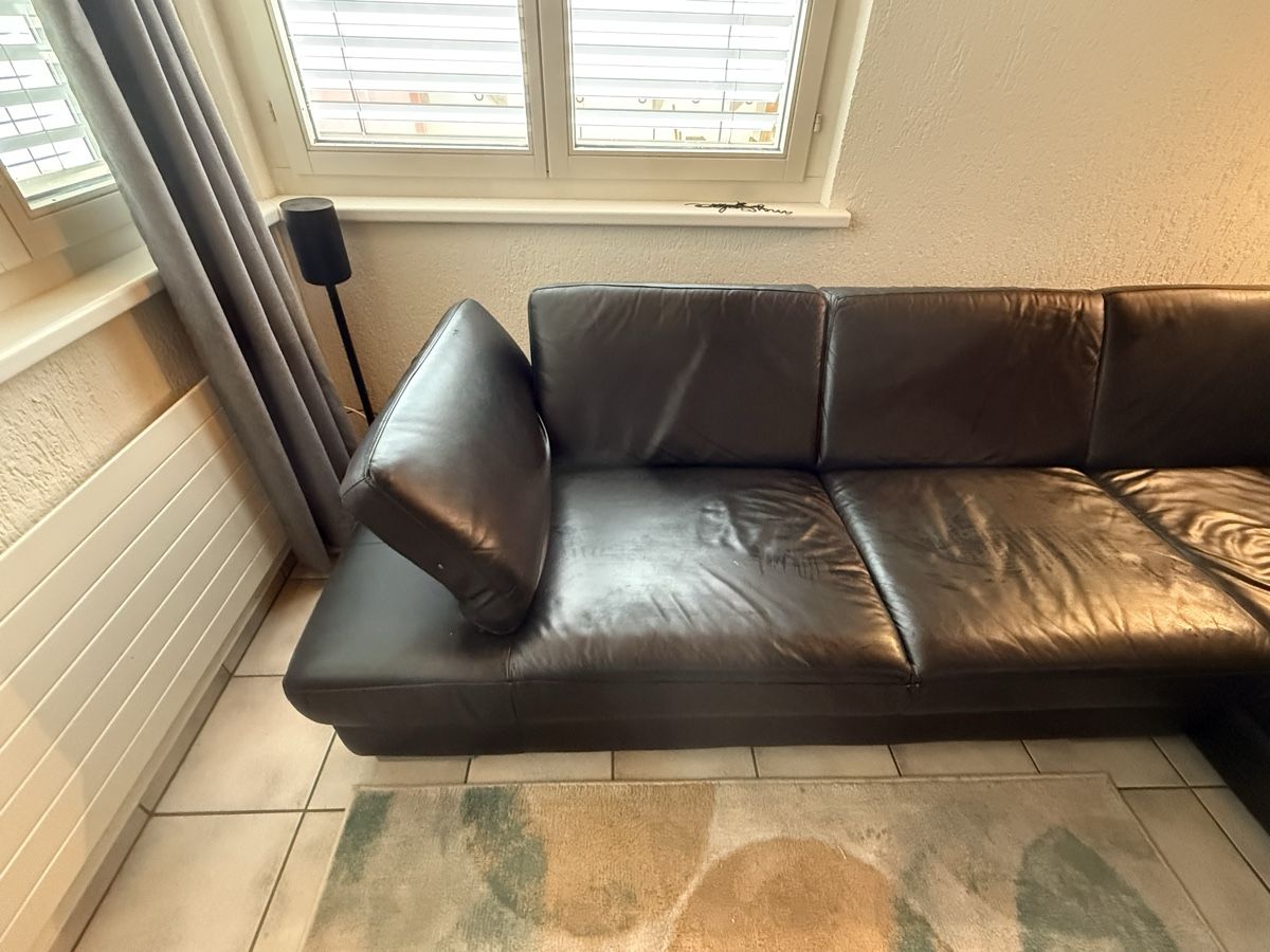 Divani: Ecksofa Leder schwarz gebraucht – Usato da Kriens venduto da wurstkaese 2