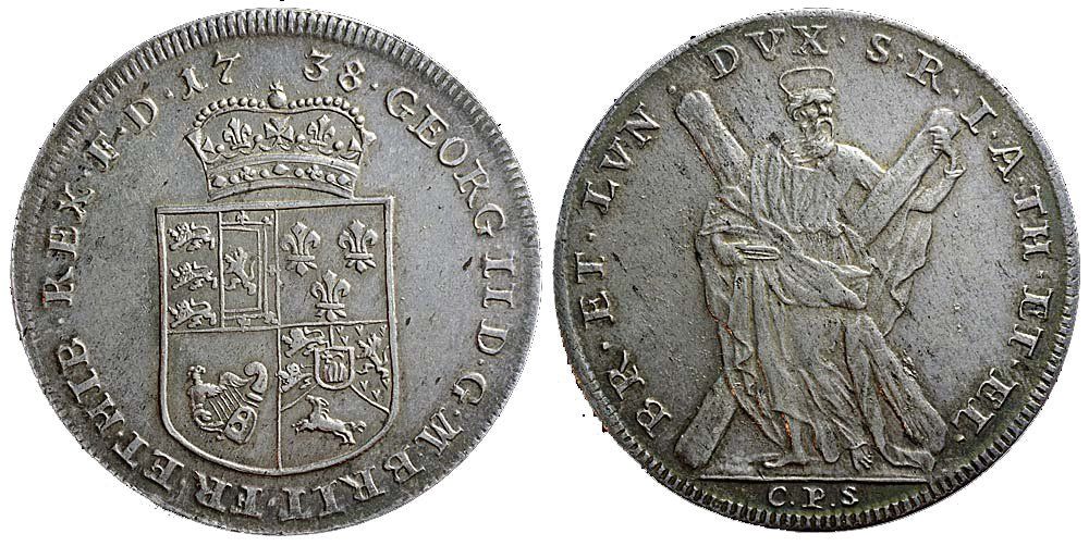 Tutti le monete: Braunschweig, Taler 1738 CPS – Usato da Chiasso venduto da Novamarketing