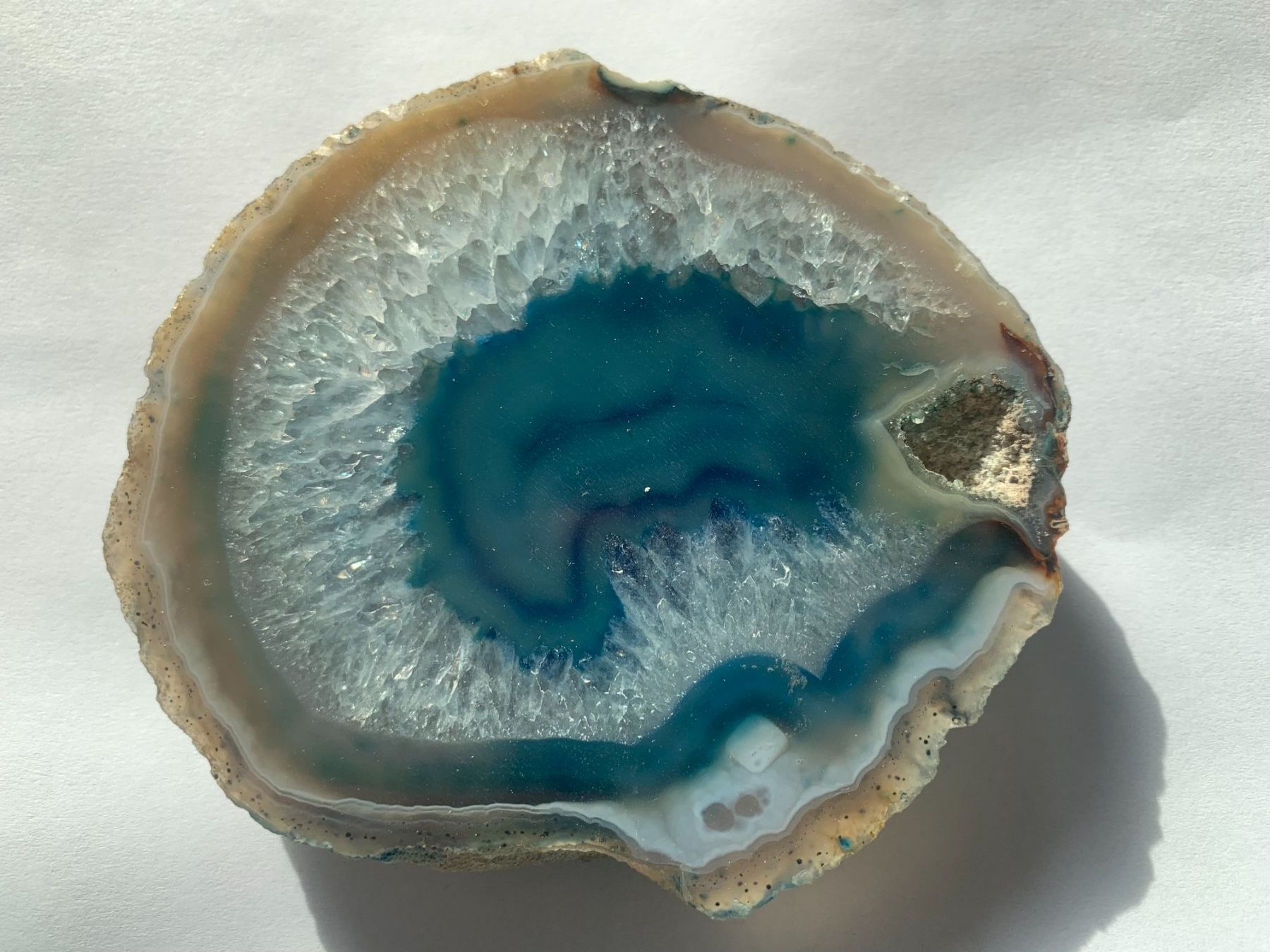 Minerali & Pietre curative: Achat Scheibe blau – Nuovo (secondo la descrizione) da Dättlikon venduto da Maurinie