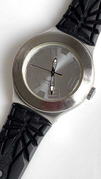 Swatch Irony Armbanduhr schwarz silber 1