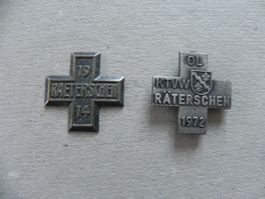Medaille 2 Sport Abzeichen Brosche Raeterschen ZH 1914 & 72