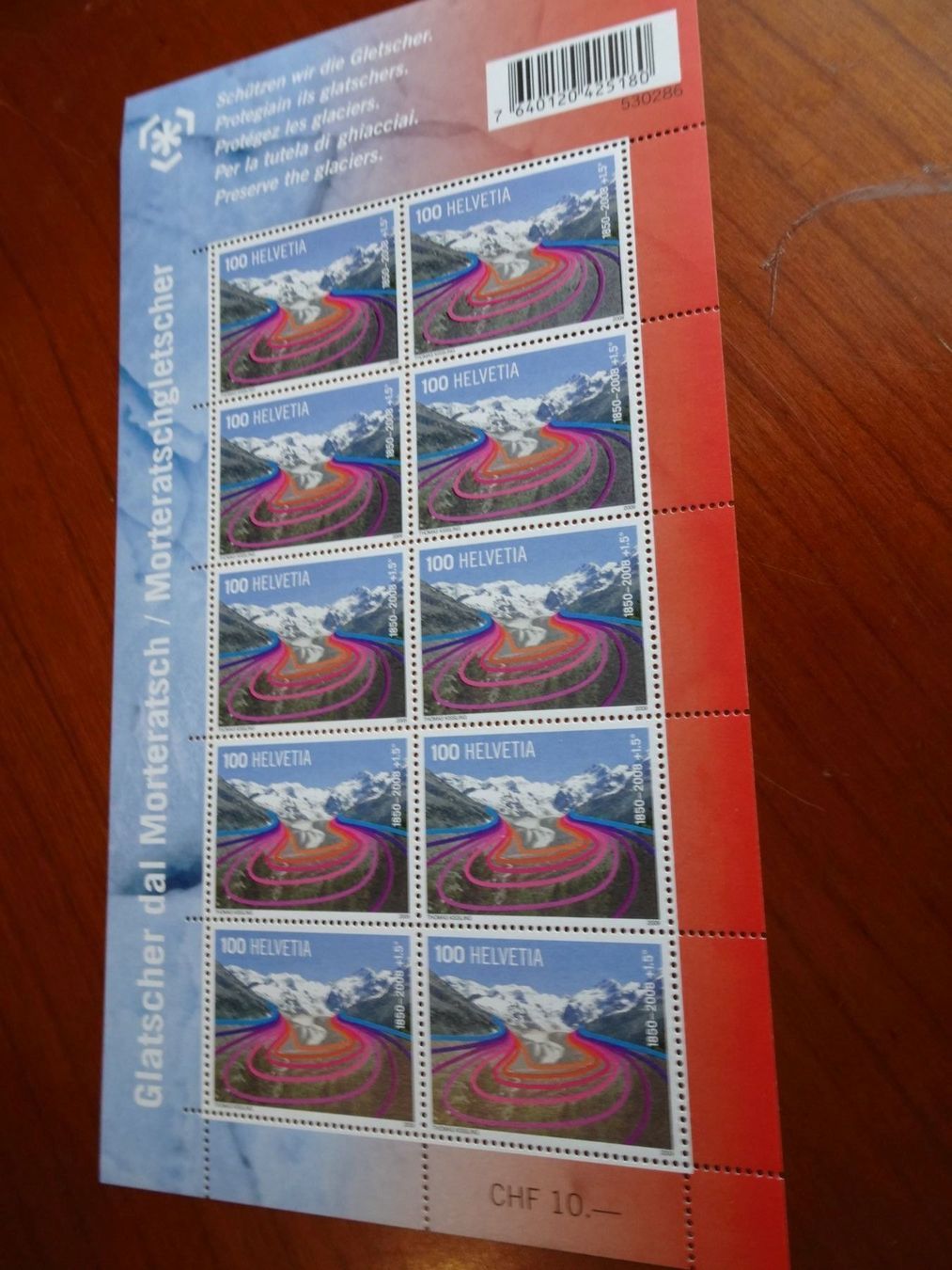 Tutti i francobolli: 2009 KLEINBOGEN POSTFRISCH; GLETSCHER – Nuovo (secondo la descrizione) da Eschenbach SG venduto da eDaisy