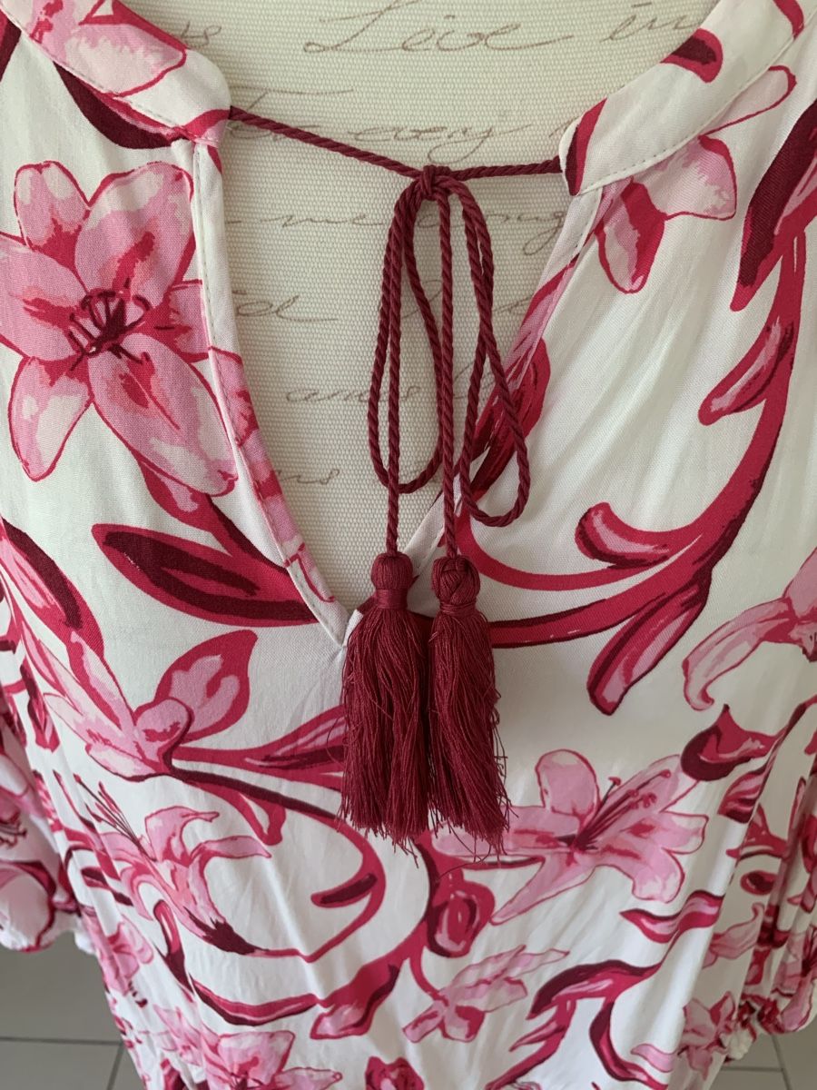 Vestiti: Tunika/Kleid pink weiss Gr. 46 – Usato da Ellikon an der Thur venduto da Bali1999 1