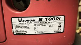 Eurom B1000i Inverter-Stromgenerator, 1.000 W