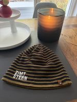 Zimtstern Beanie gestreift schwarz braun guter Zustand