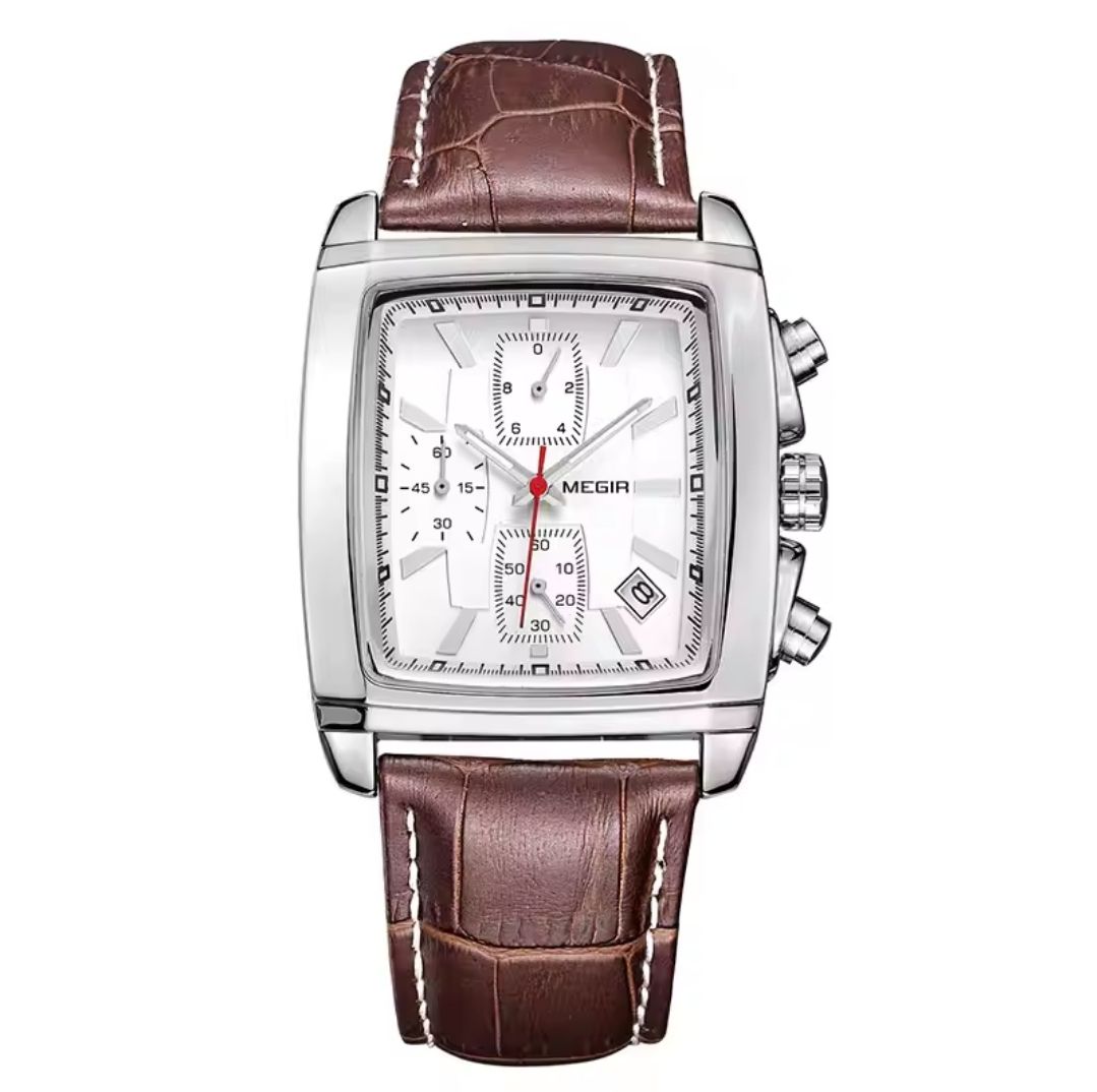 Uhren: Herrenuhr Megir Chronograph Lederarmband – Neu (gemäss Beschreibung) aus Münchenbuchsee von Salezm