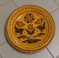 DEKORATIVER *RÖSTI - TELLER* HANDBEMALT/DM 25/H 3.5CM/INTAKT