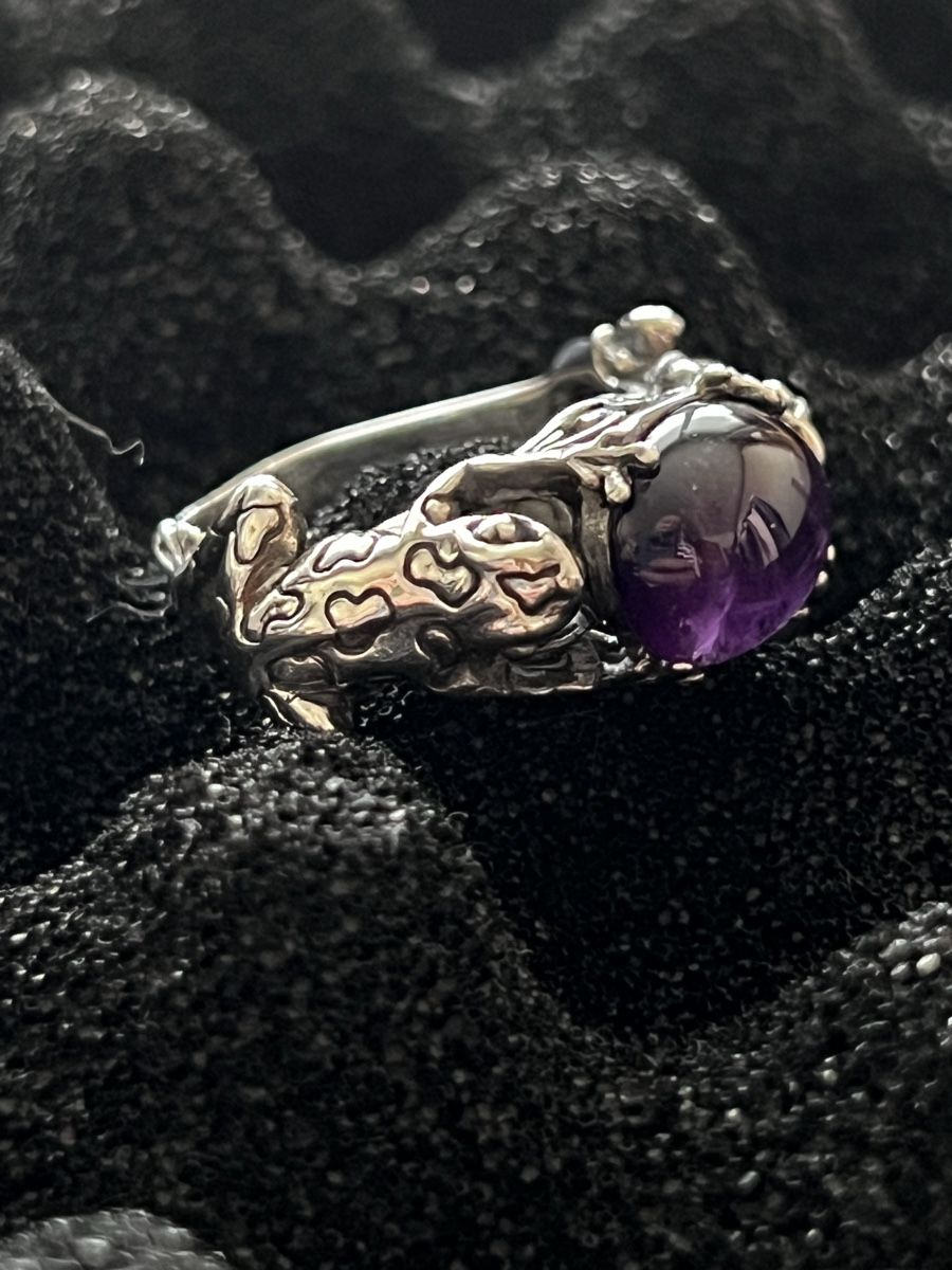 Anelli: Silver Amethyst Frog Ring Silber 925 Frosch Amethyst Ring – Nuovo (secondo la descrizione) da Moehlin venduto da Balirain 4