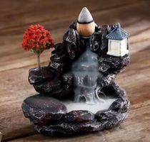 Neu! Buddh. Keramik Rückfluss Räucher-Wasserfall Feng-Shui