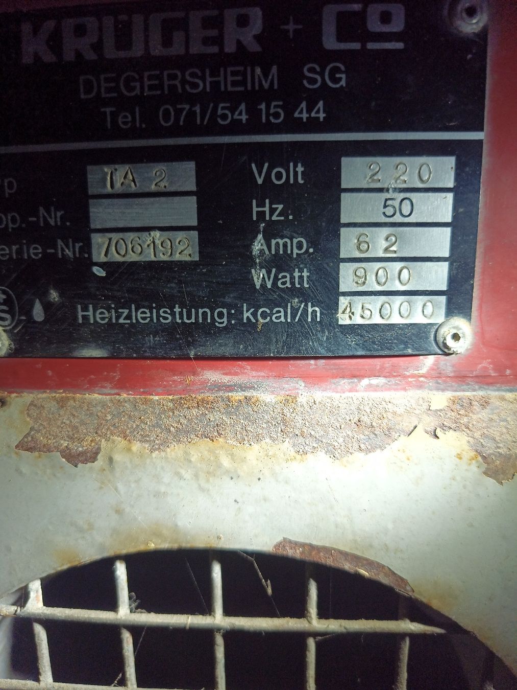 Krüger Radiatori: Warmluftofen Krüger – Usato da Häutligen venduto da Hoi16 1