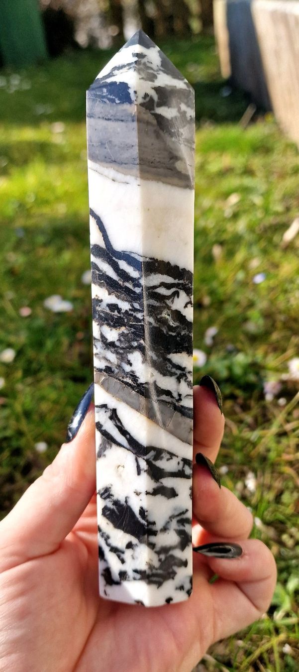 Mineralien & Heilsteine: Zebra Jaspis Obelisk 18.5cm 395g – Neu (gemäss Beschreibung) aus Matzingen von Shay_Crystalz 1