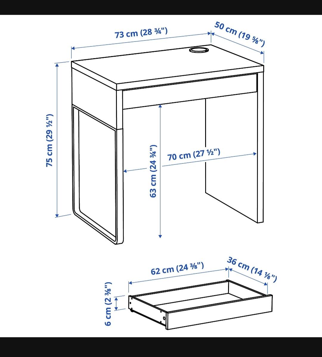 Ikea Scrivanie: MICKE Schreibtisch – Nuovo (secondo la descrizione) da Regensdorf venduto da PDDM 1