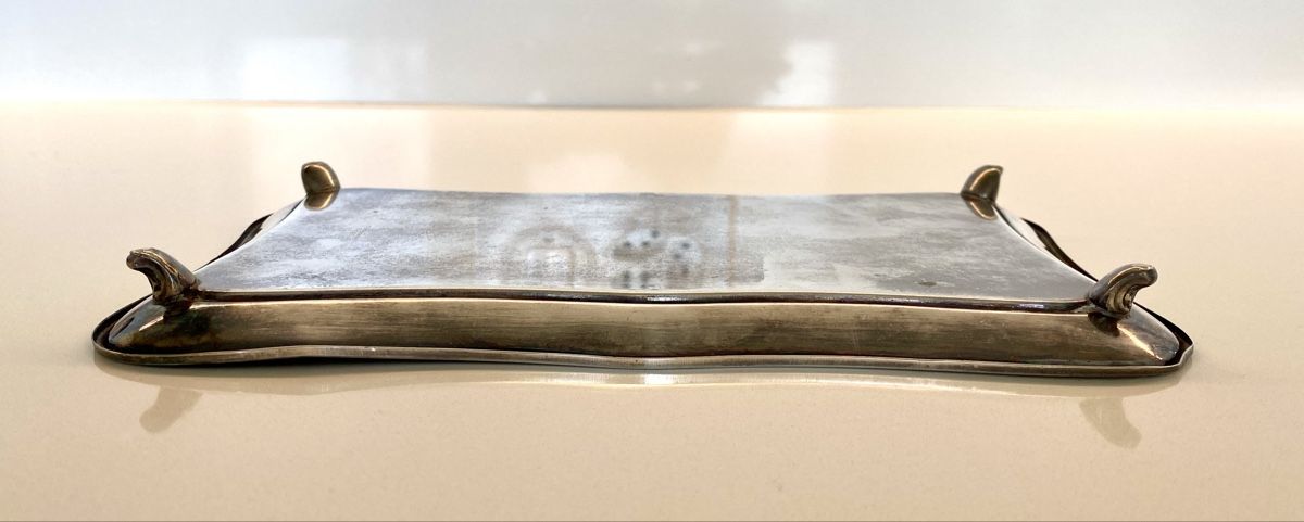 Servierplatten: Versilbertes Tablett rechteckig mit Füssen  – Gebraucht aus Basel von phidelitas 5