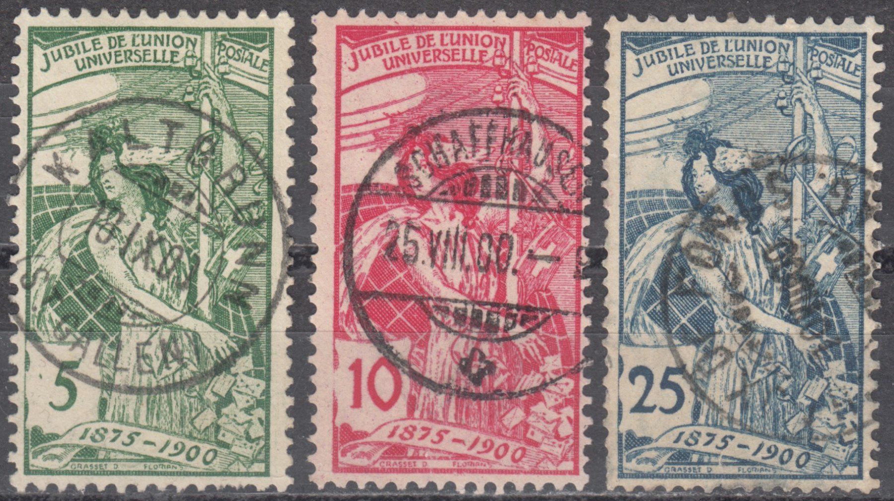 Tutti i francobolli: SBK 77B - 79B mit Vollstempel – Usato da Bürglen TG venduto da StampGraf