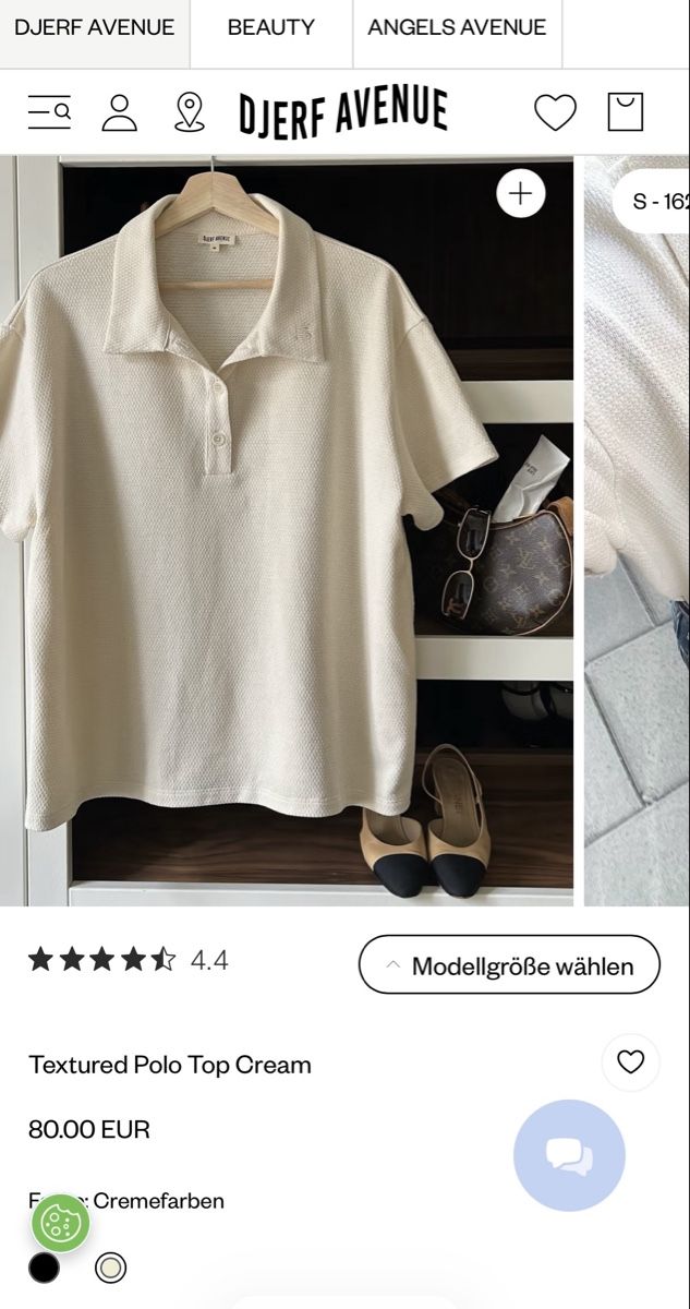 Djerf Avenue T-shirt: Djerf Avenue Top Cream – Nuovo e nell'imballaggio originale da Abtwil SG venduto da cagostini 1