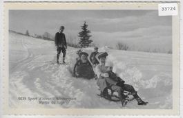 Sport d'hiver - Partie de luge - Eine Schlittelpartie