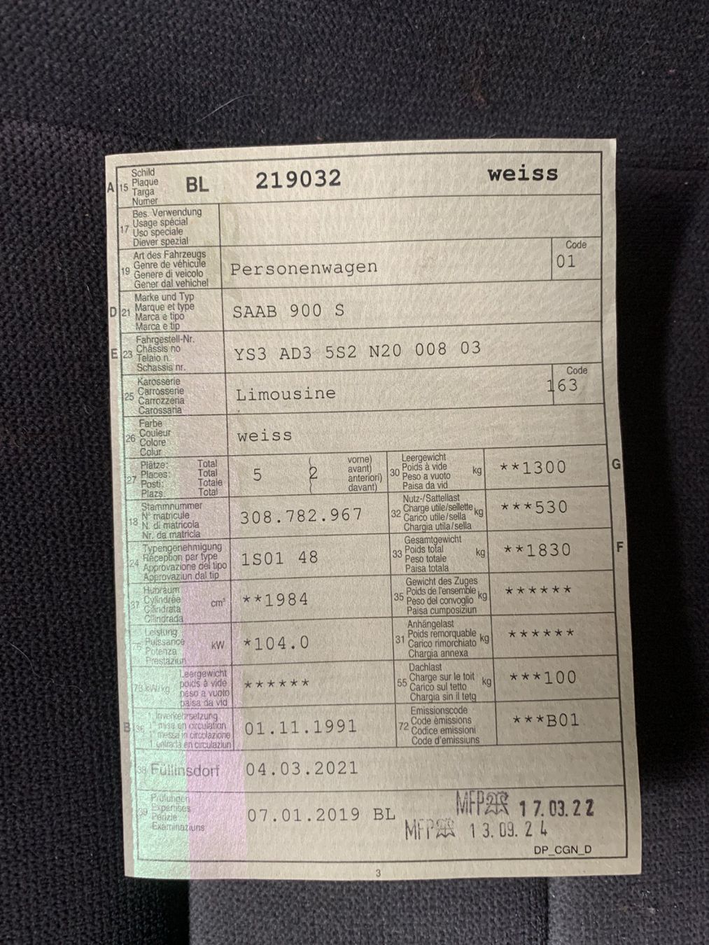Saab Automobili: Saab 900 S – Usato da Lauwil venduto da bengt1 9