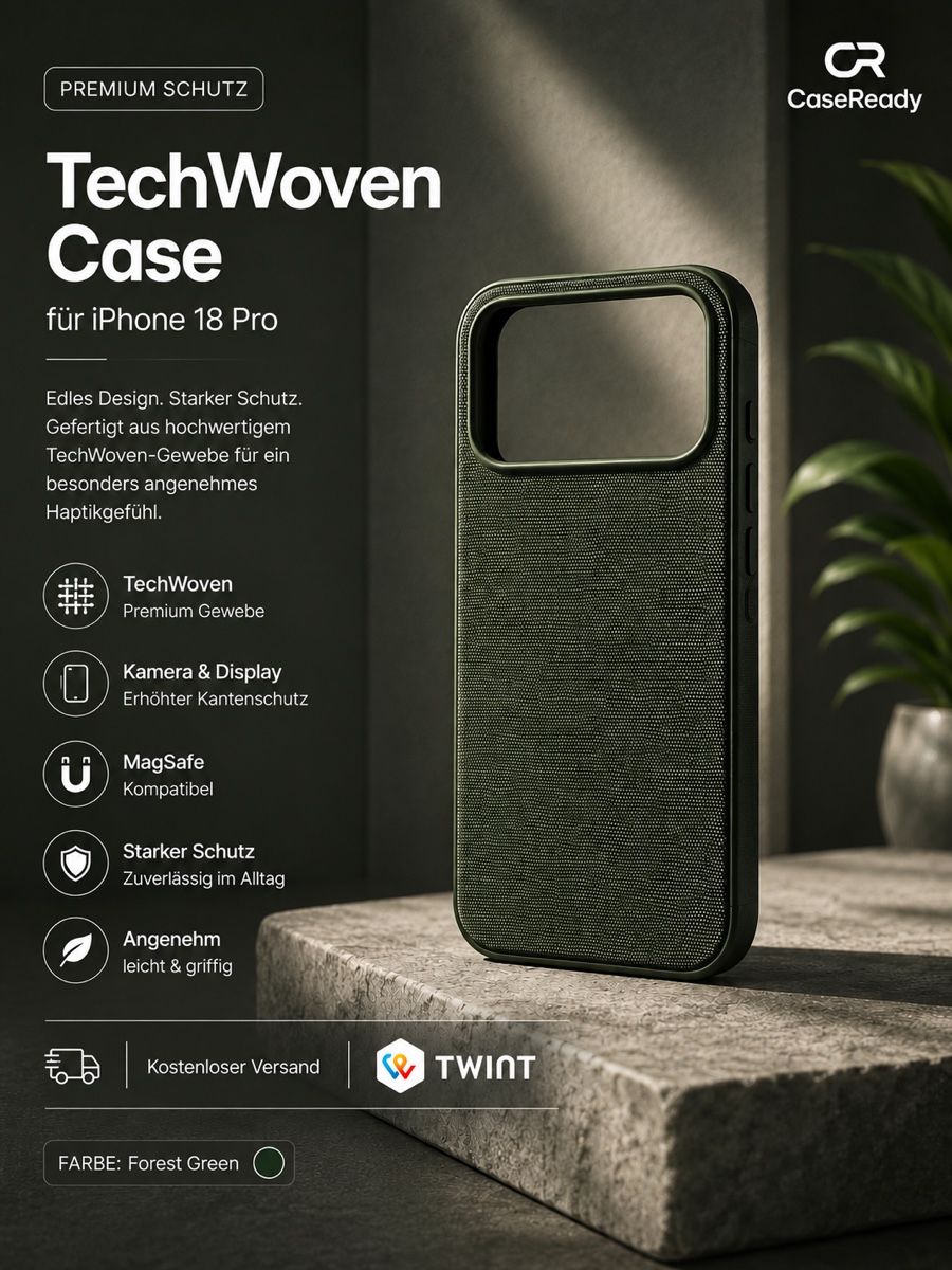 Cover & Protezioni schermo: NEU iPhone 18 Pro TechWoven Case / Hülle / Schutz – Nuovo e nell'imballaggio originale da Basel venduto da CaseReady