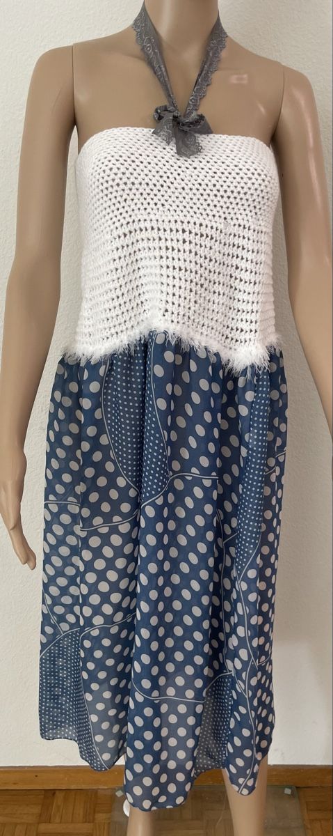 Vestiti: Kleid weiss-blau Grösse M Neu luftig  – Nuovo e nell'imballaggio originale da Au ZH venduto da Jaggy4 3