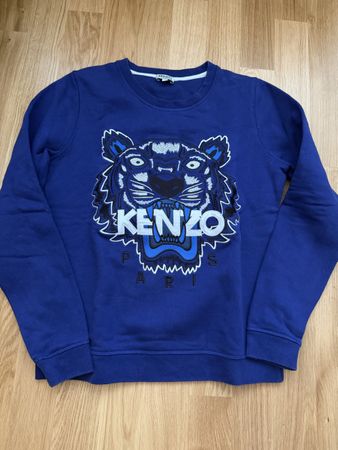 Kenzo Paris Blue Cotton Jumper, Size S