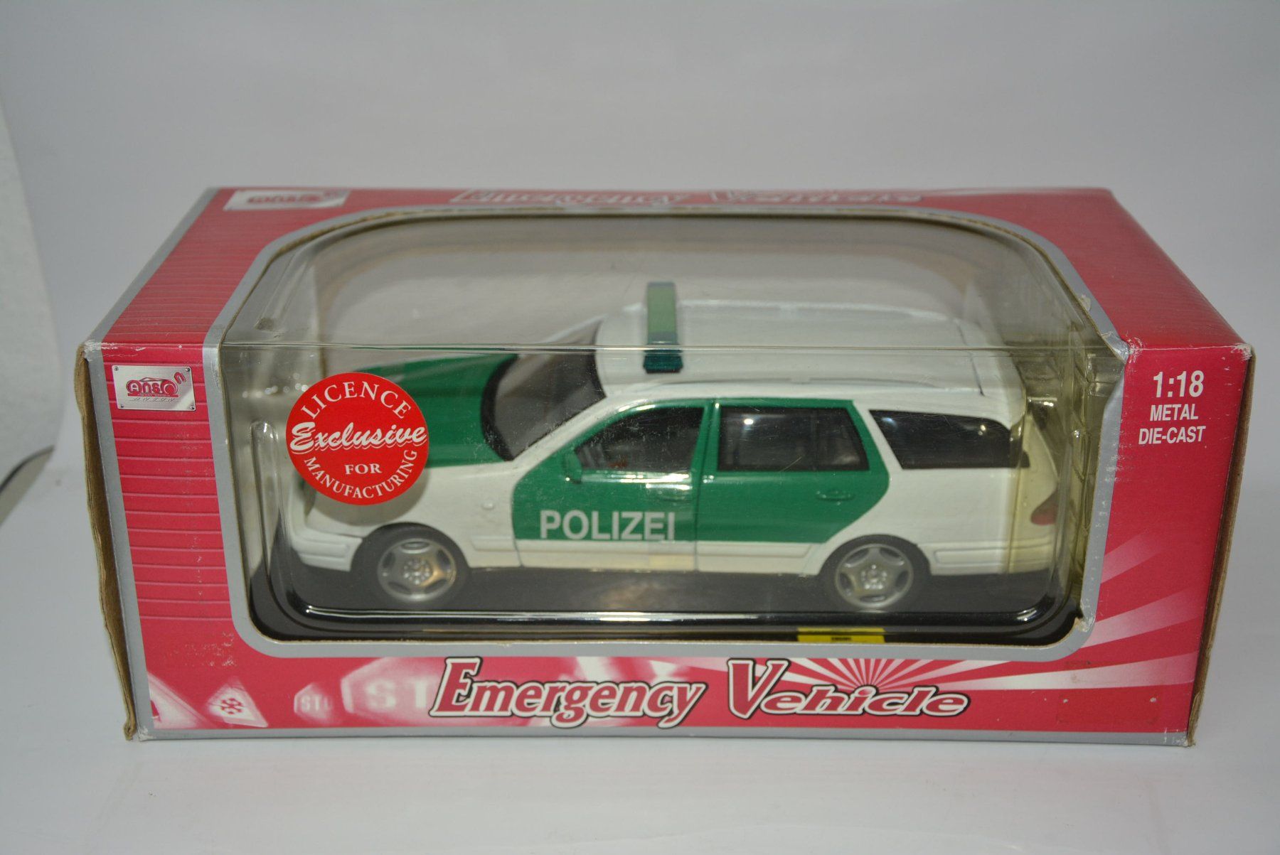 Mercedes-Benz Modellini d'auto: Mercedes-Benz E-Class Touring Polizei , Anson , 1:18 – Nuovo e nell'imballaggio originale da Goldach venduto da Feivel9