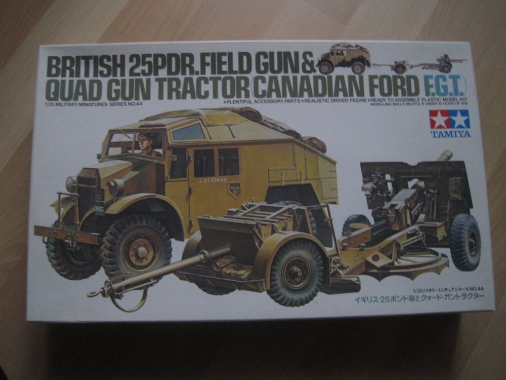 Kit Maquette Tamiya 1/35 Canon Britannique 25 Pdr Avec Tracteur Quad - Neuf