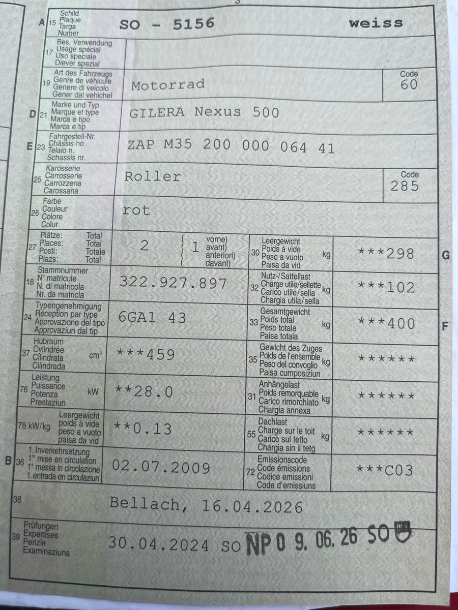 Gilera Route: Gilera nexus 500 – D'occasion à Aarau par PP_95 5
