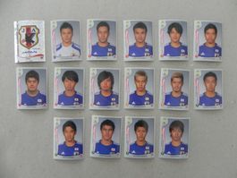 Panini Fussball WM Brasil 2014 Japan 16 Stück Nr. 241 - 259