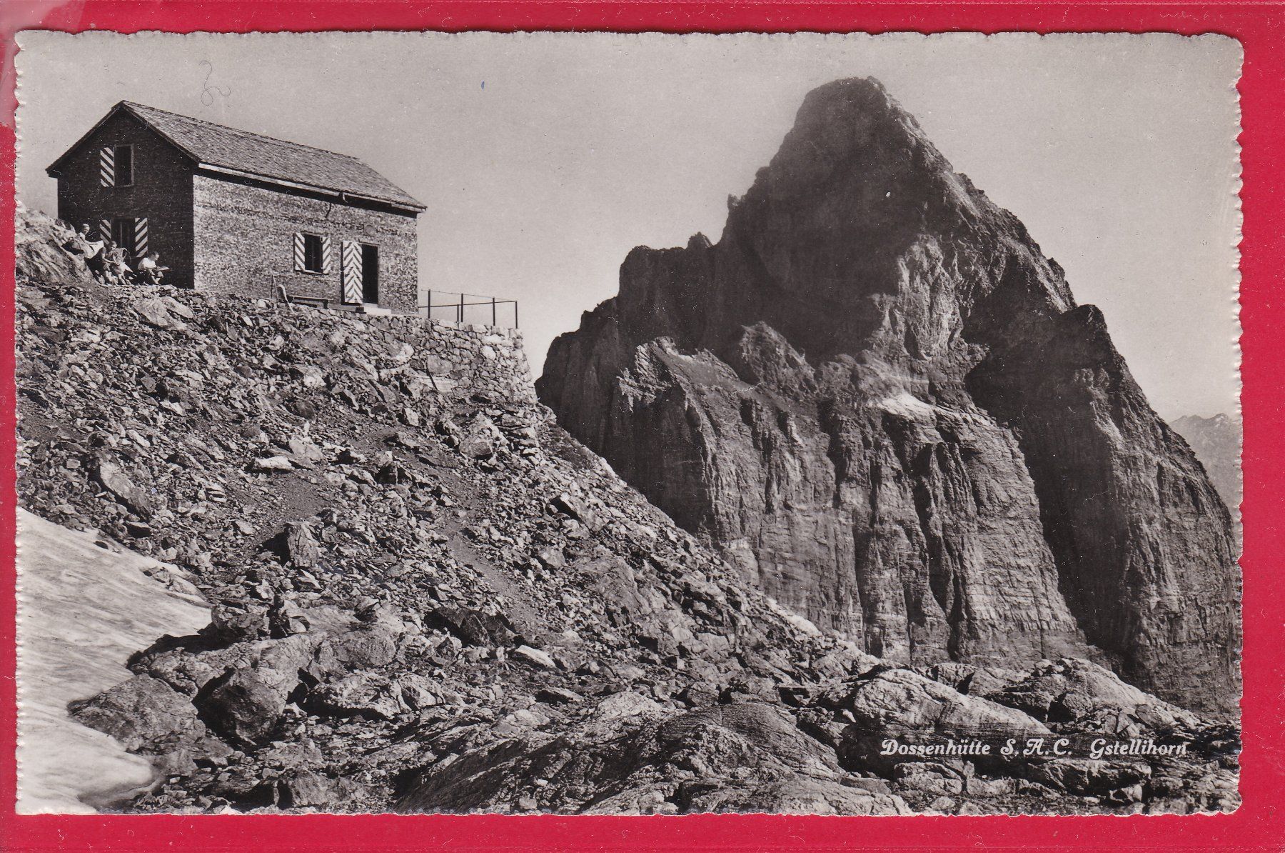 Cartoline postali: DOSSENHÜTTE S.A.C. GSTELLIHORN – Usato da Oberrieden venduto da Gebirgsstelze
