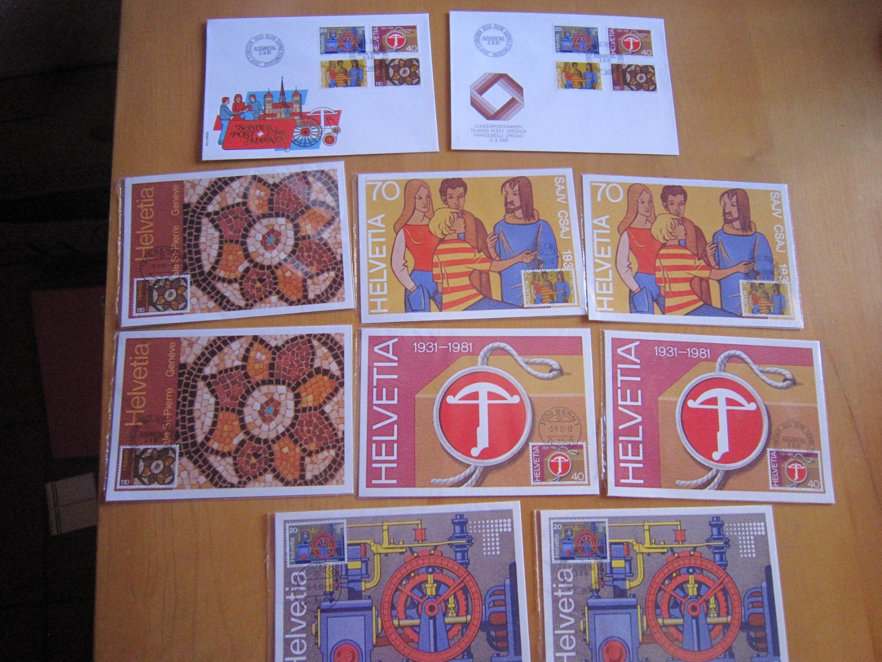 Tutti i francobolli: CH 1981 FDC Serien und Maximiukarten ET – Usato da Gordola venduto da Polentaefung