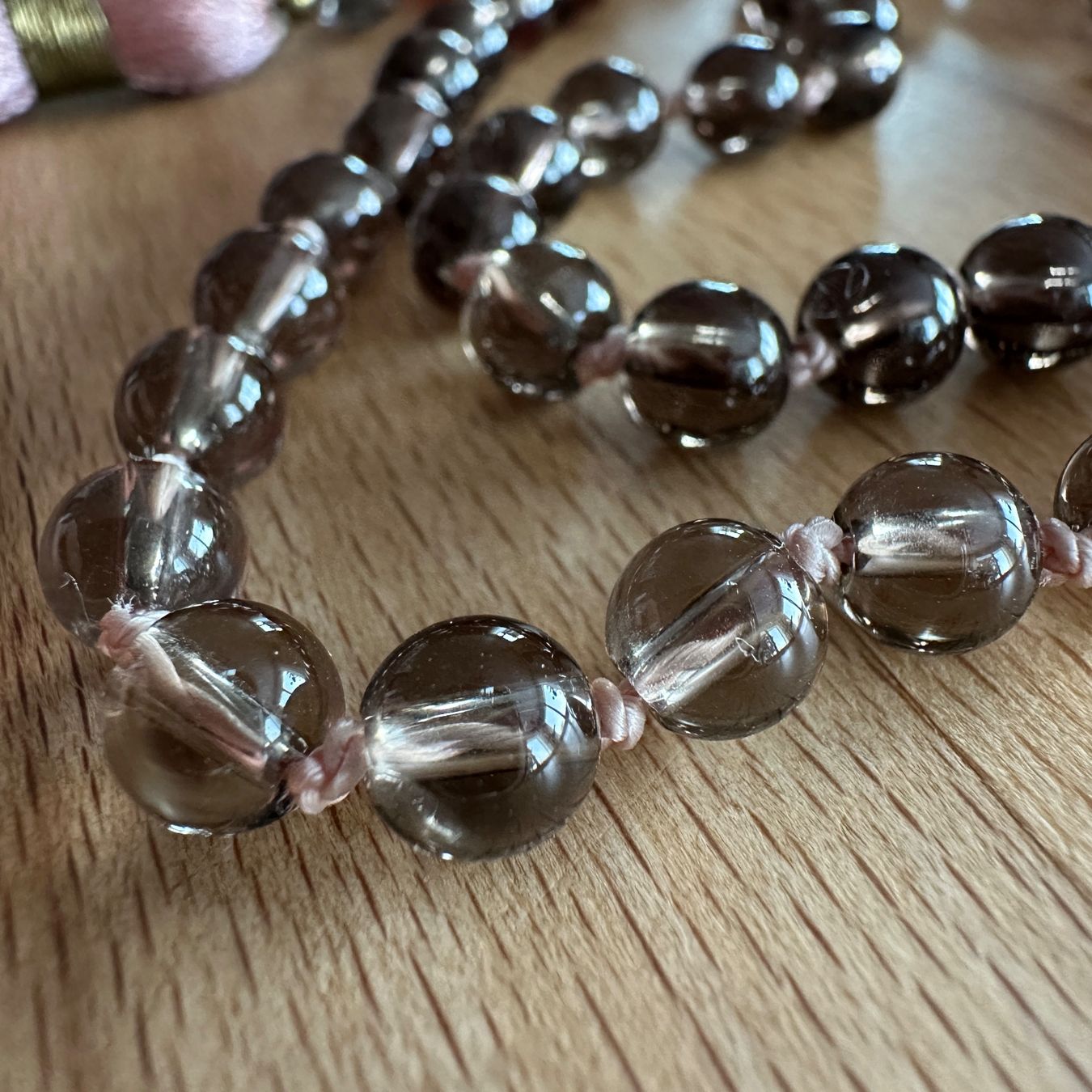 Catenine: Mala mit Rauchquarz-Perlen – Usato da Sax venduto da kaulquappe01 1