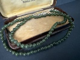 Echte Jade Kette mit Silber Verschluss 925
