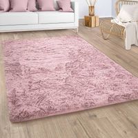 Teppich Hochflor Shaggy Flauschig Rosa